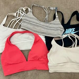 Lululemon and Nike sports bras